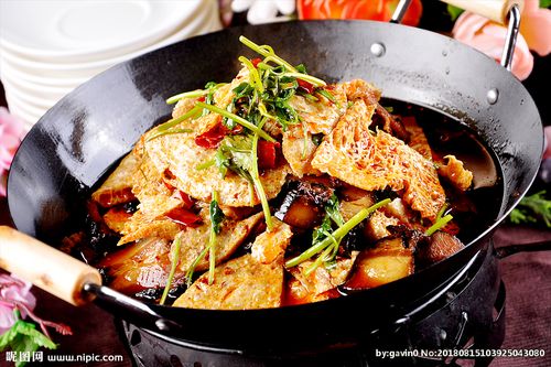 干锅脆豆腐美食食品烹饪图片